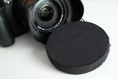 click me Panasonic DMC-FZ200 Camera Soft Lens Cap - rear